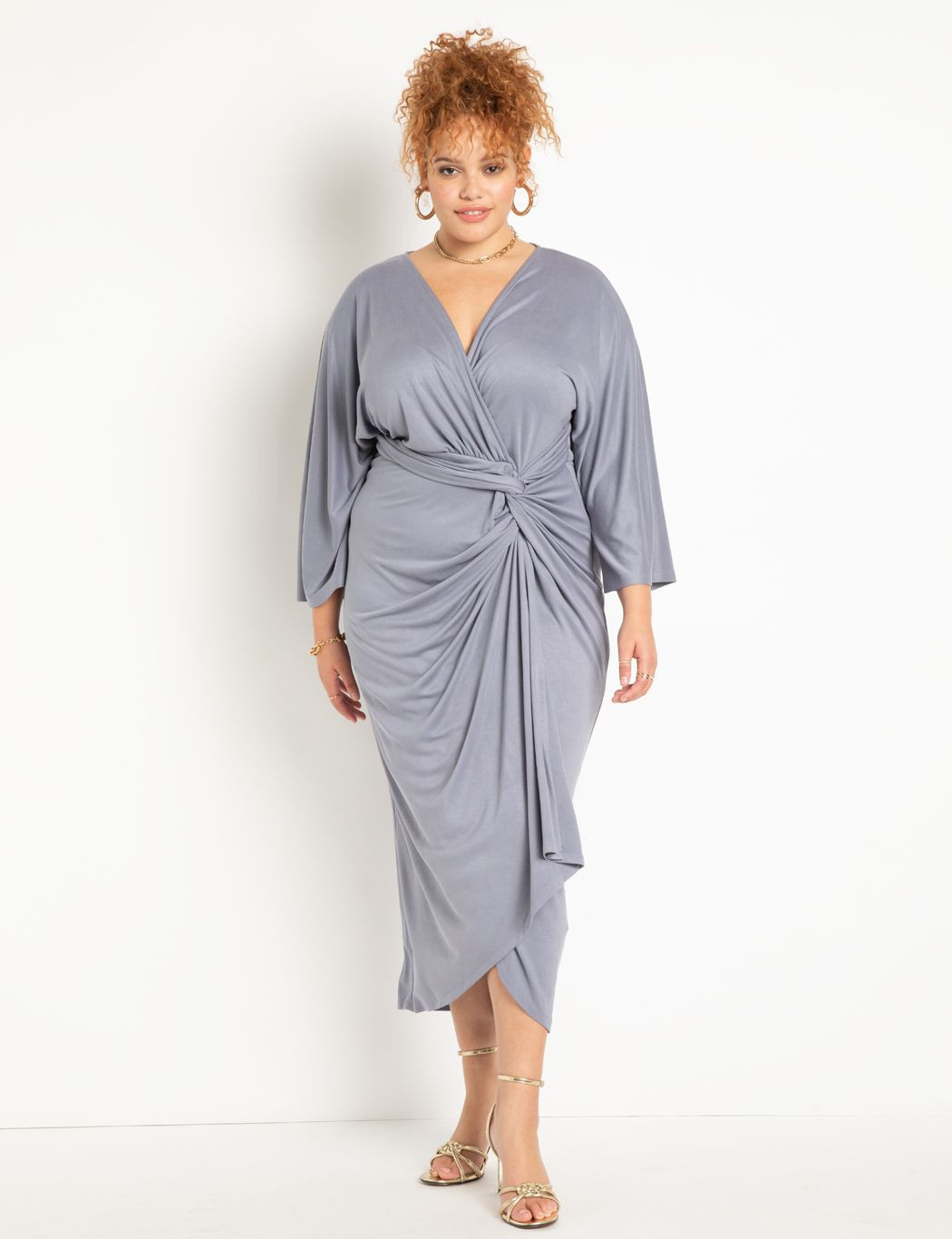 Draped Skirt Knit Dress | Eloquii