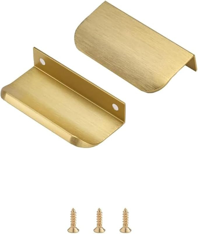 Satanga Edge Finger Tab Pulls for Cabinets Invisible Kitchen Concealed Aluminum Flat Hidden Drawe... | Amazon (US)