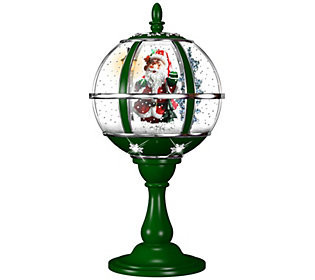 Fraser Hill Farm 23"" Musical Tabletop Globe | QVC