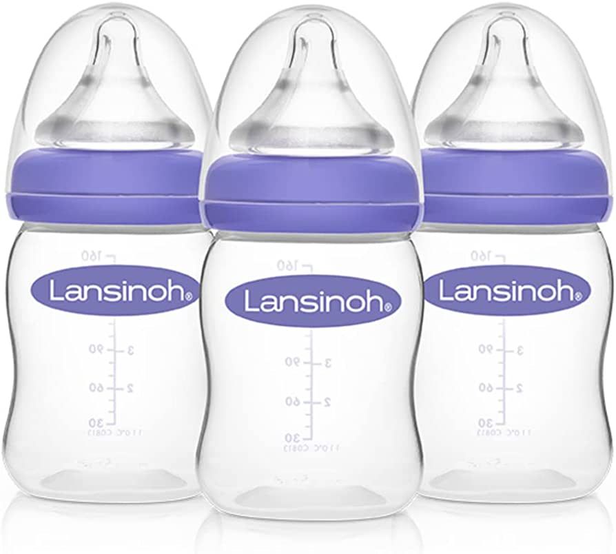 Lansinoh Baby Bottles for Breastfeeding Babies, 5 Ounces, 3 count | Amazon (US)