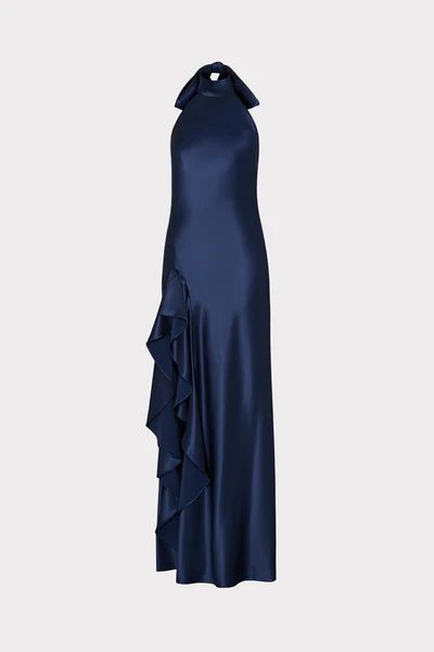 Roux Hammered Satin Gown | MILLY