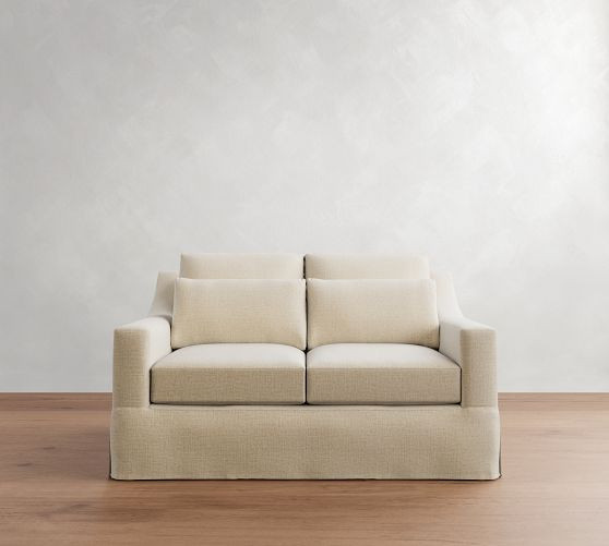 York Slope Arm Deep Seat Slipcovered Sofa (60"-108") | Pottery Barn (US)