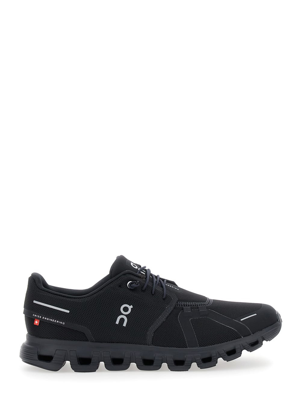 cloud 6 Black Low Top Sneakers With Mesh Details And Logo On The Side In Tech Fabric Man | Italist.com US