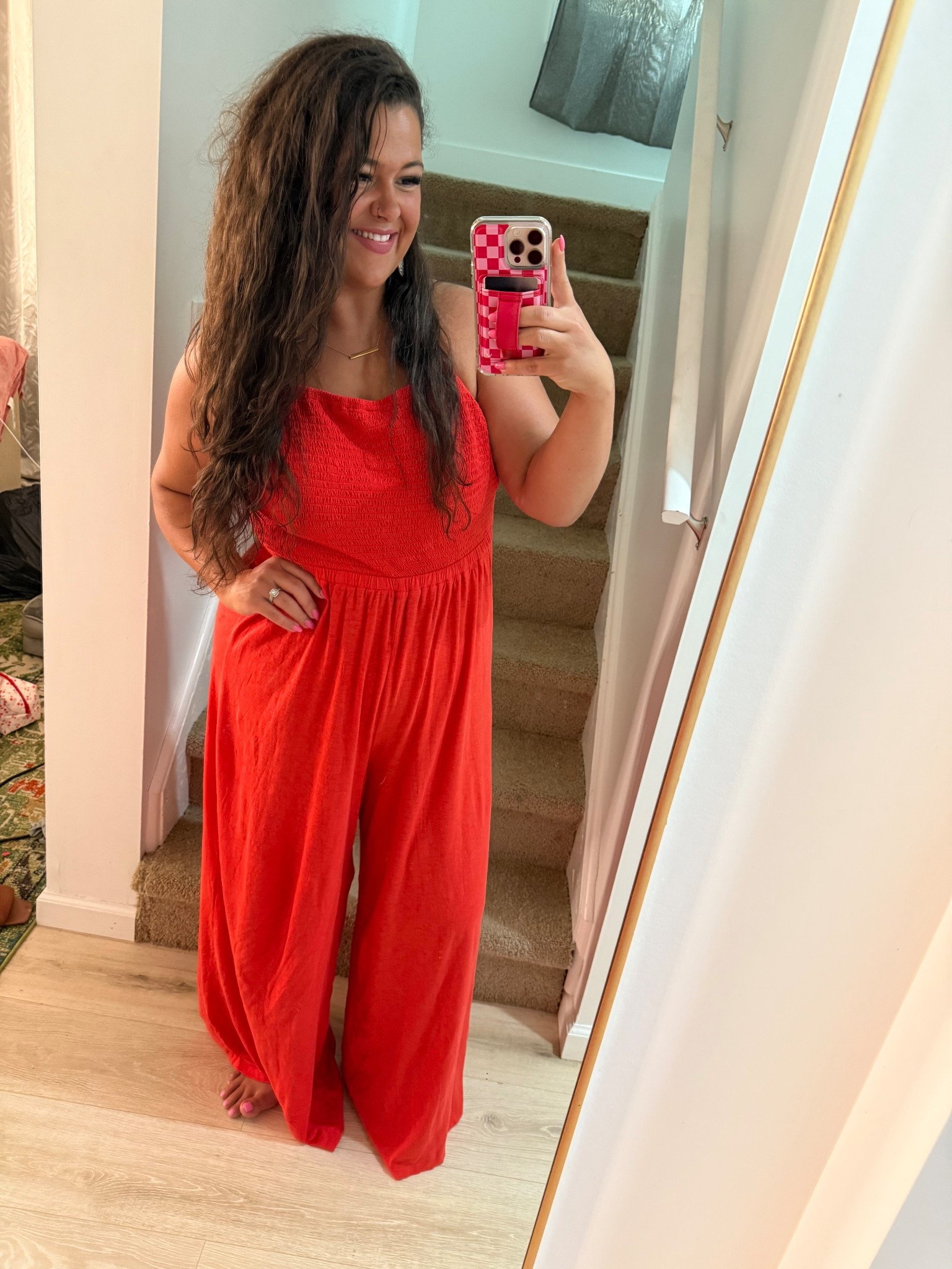 Loving this red jumpsuit

Wearing size L

#LTKMidsize