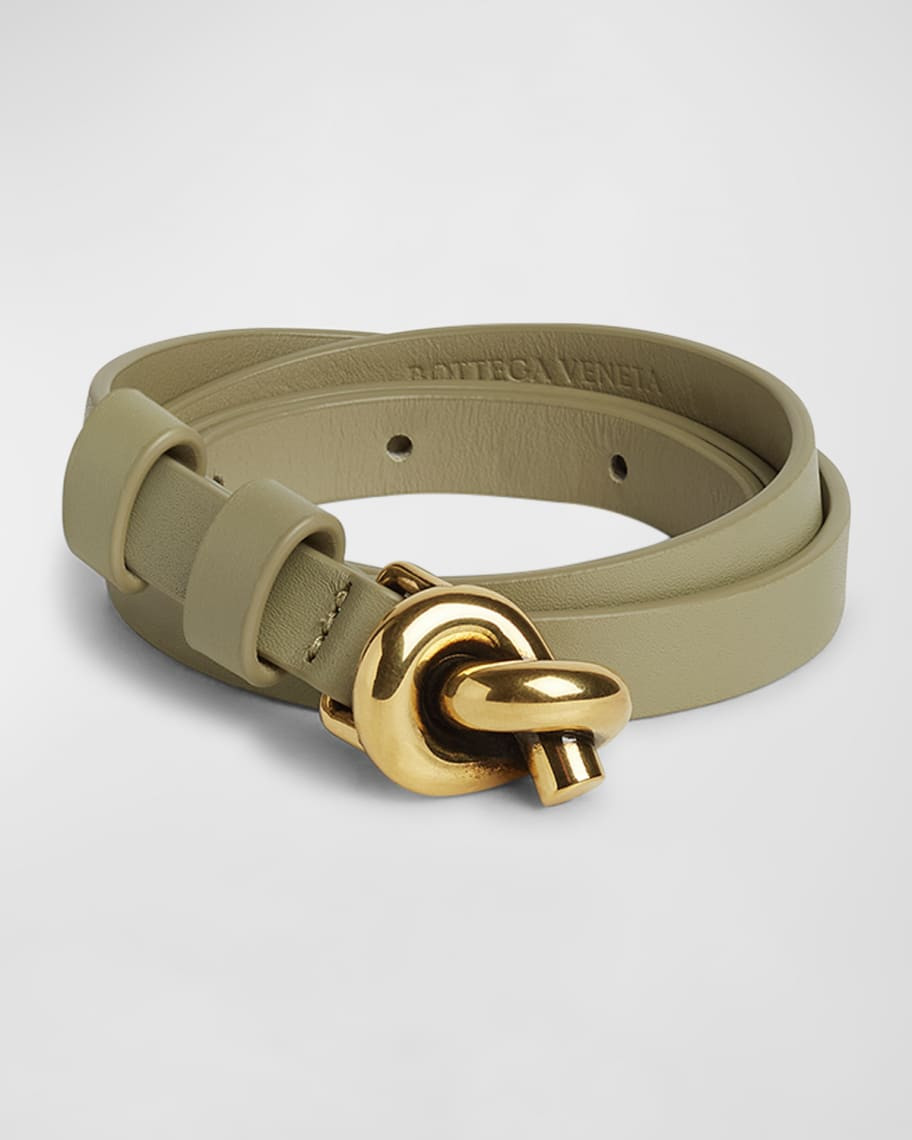 Bottega Veneta Knot Buckle Leather Belt | Neiman Marcus