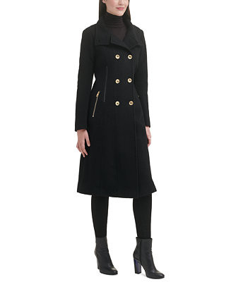 GUESS Double-Breasted Walker Coat & Reviews - Coats & Jackets - Women - Macy's | Macys (US)