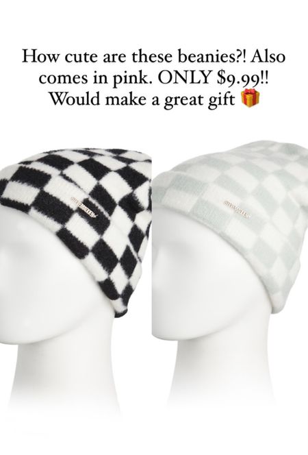Steve Madden checkerboard beanies. Checkered print beanies.fall hat. Winter hat. Cold weather. Winter style. Fall style. 


#LTKSeasonal #LTKunder50 #LTKHoliday