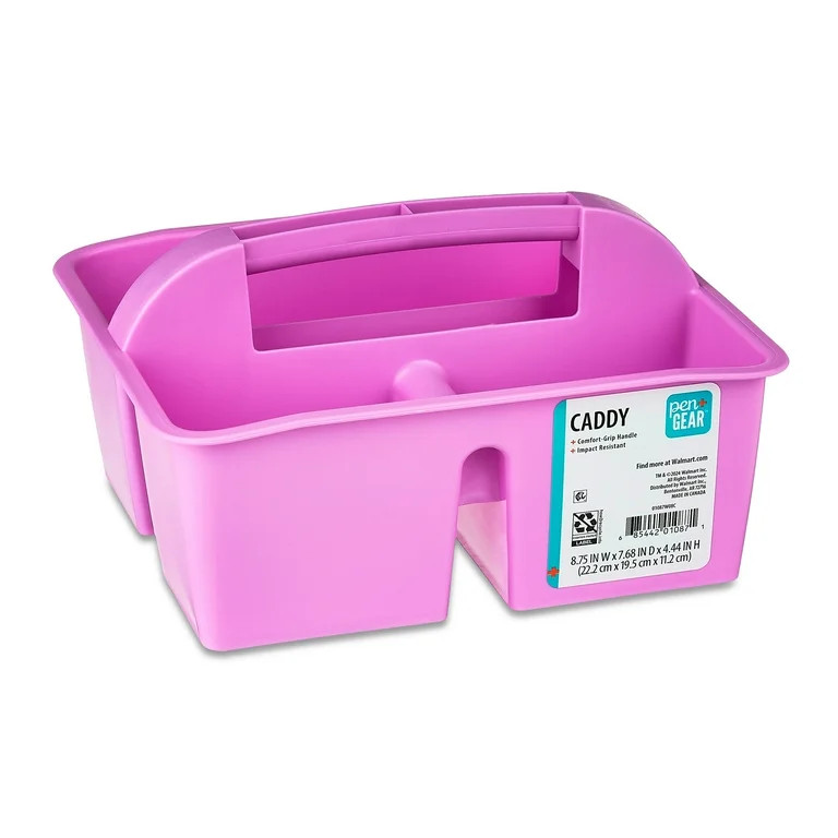 Pen+Gear Plastic Caddy, Desktop Craft and Hobby Organizer, Violet Glow, 1-Pack | Walmart (US)
