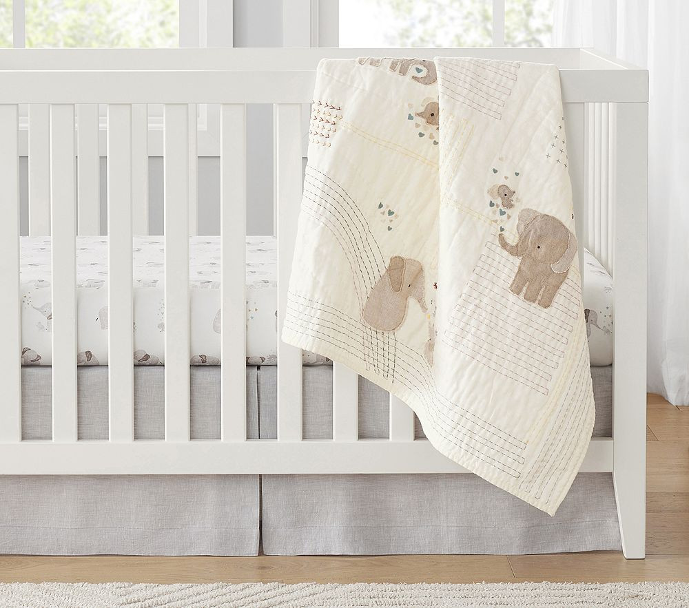 Ellis Elephant Baby Quilt | Pottery Barn Kids