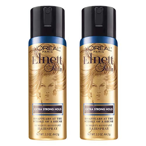 L'Oreal Paris Hair Care Elnett Extra Strong Hold Travel Size Hairspray, Long Lasting Plus Humidity Resistant, Hair Spray, 2.2 Ounce (2 Count) | Amazon (US)