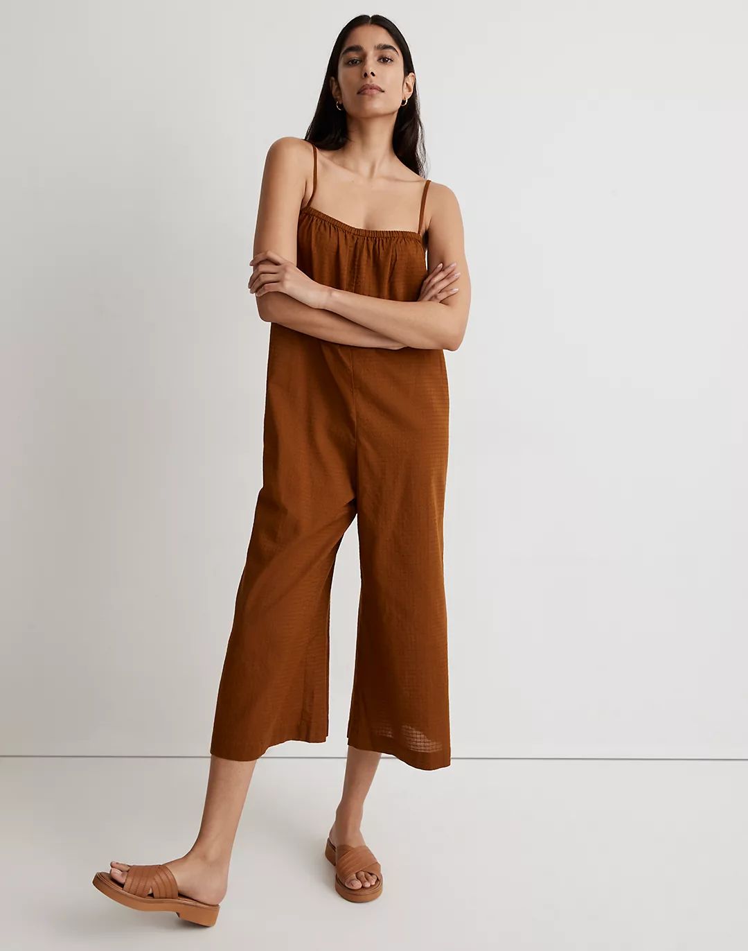 Dobby Pull-On Wide-Leg Cami Jumpsuit | Madewell