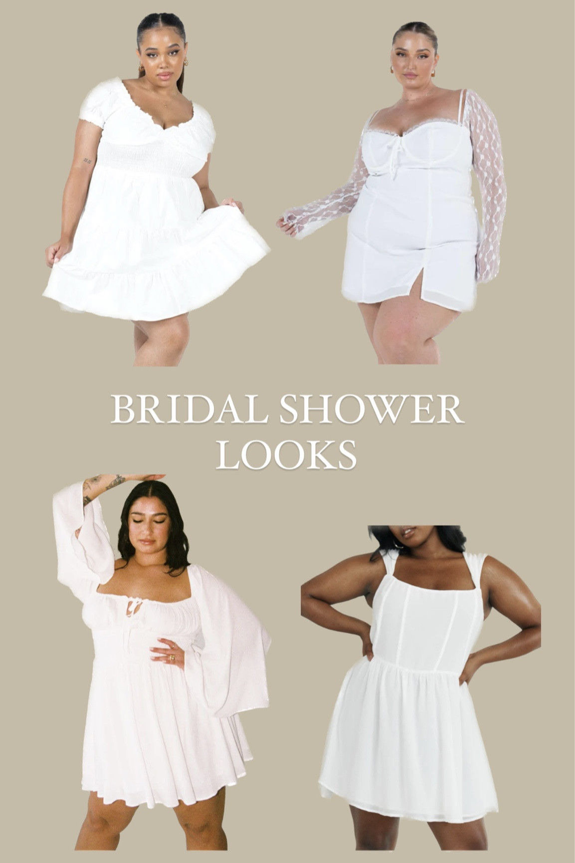 plus size/ curve bridal shower dresses from princess Polly! Plus size bridal shower outfits, plus size dresses, size 16 bride, bridal outfits, bridal looks, plus size bridal outfits, bridal wardrobe

#LTKU #LTKstyletip #LTKcurves