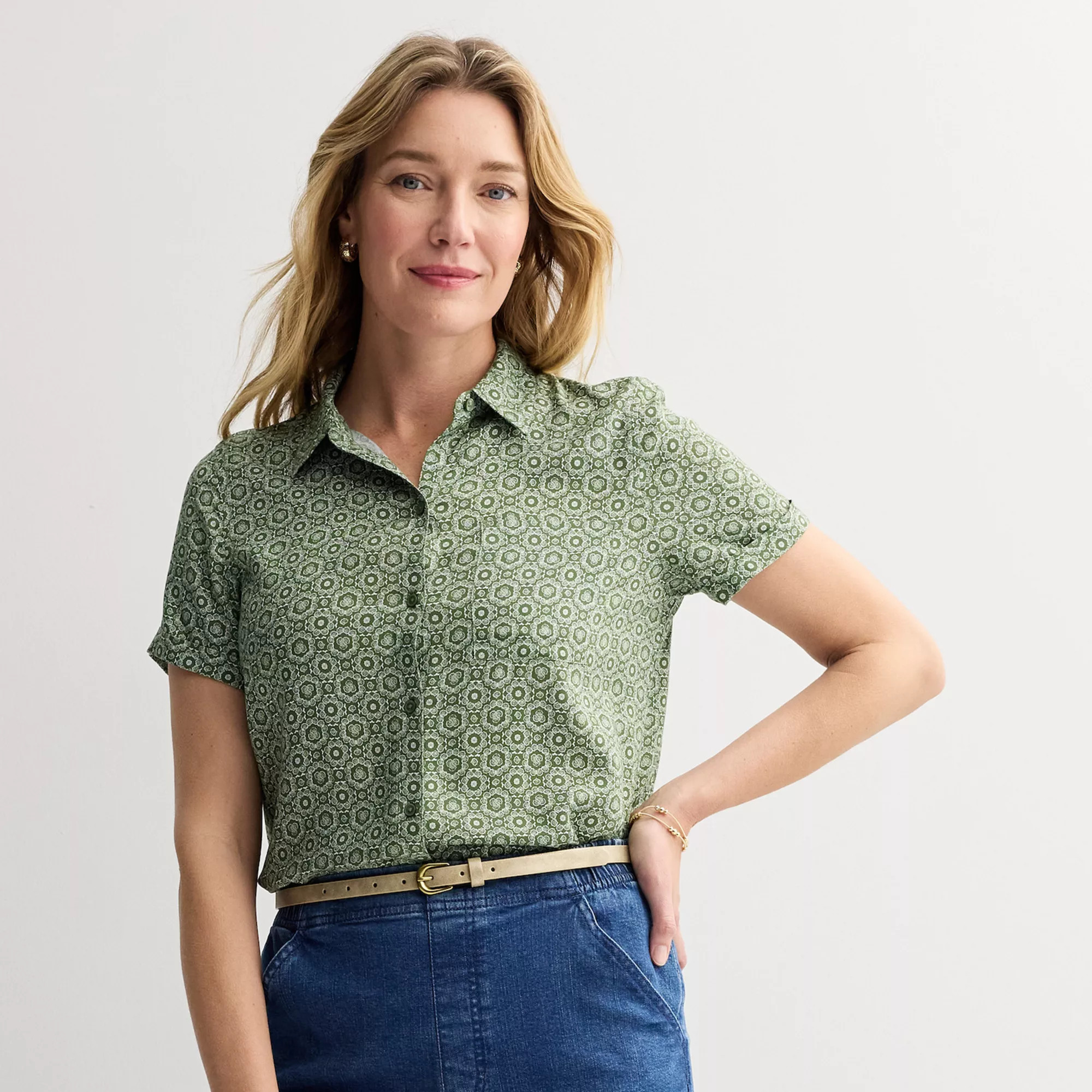 Women's Croft & Barrow® Camp Shirt | Kohl's