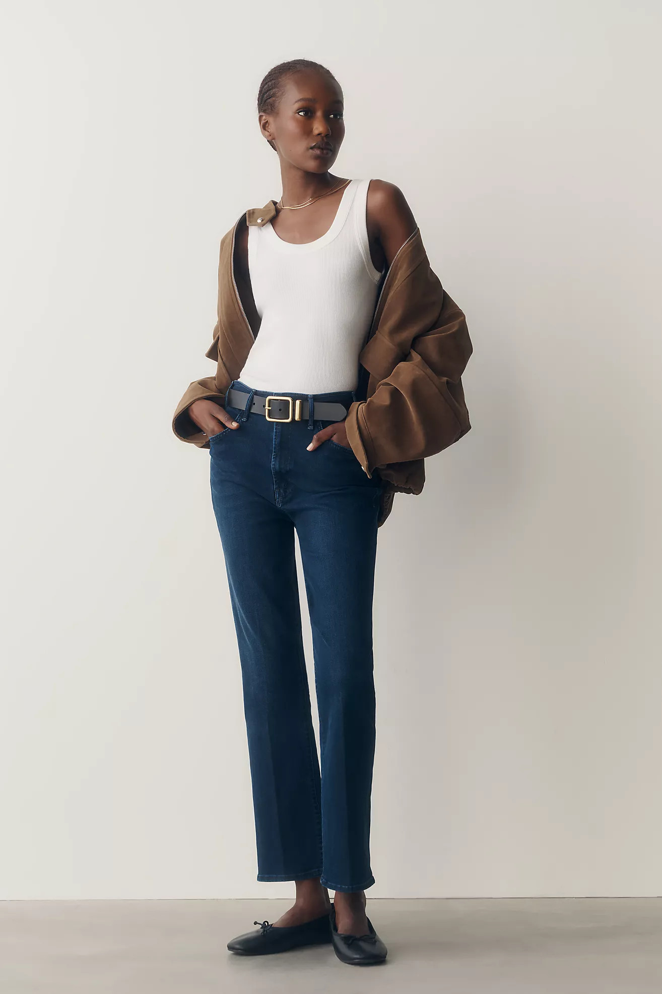 Hustler High Rise Crop Flare Jeans | Anthropologie (US)