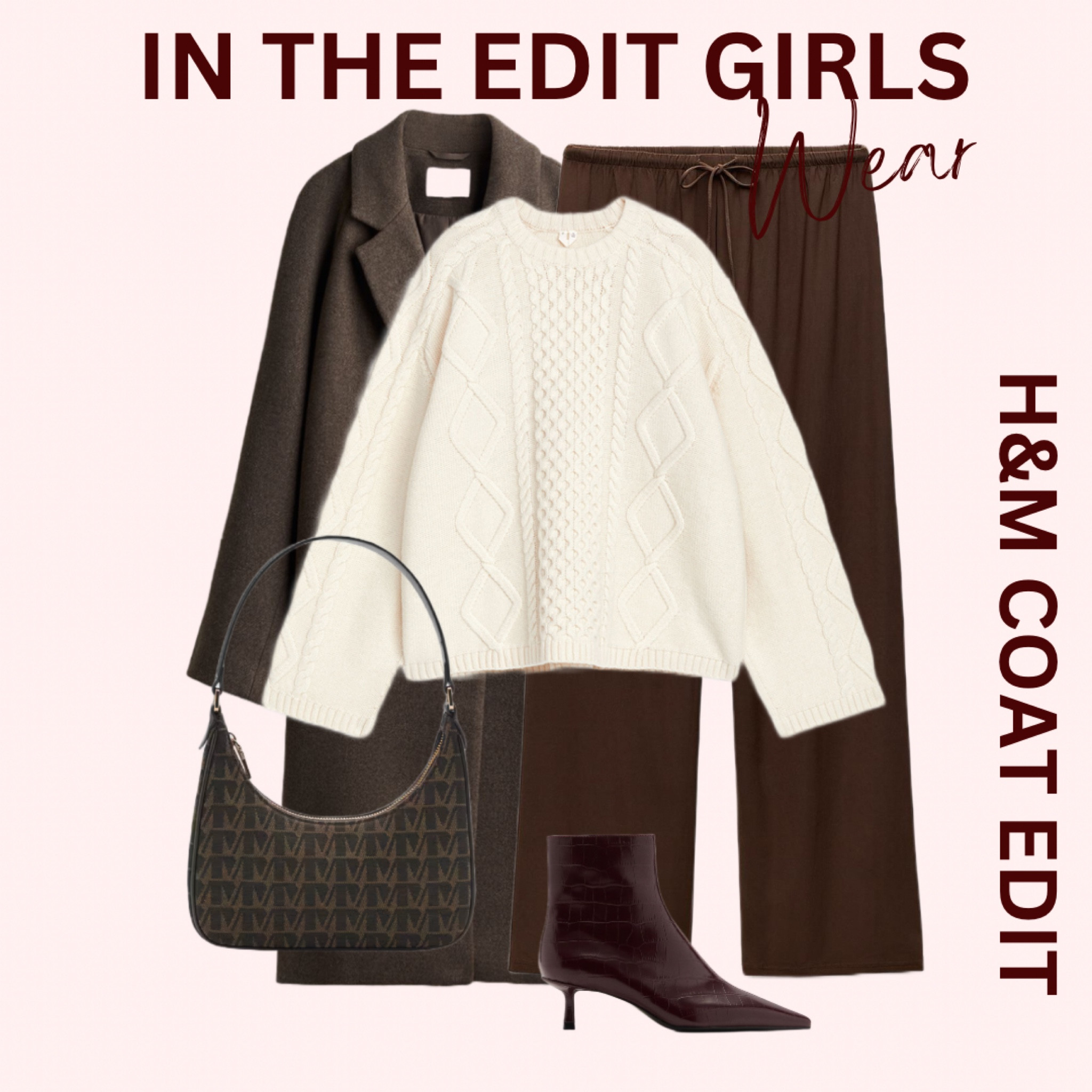 H&M coat edit 

Brown coat 
Cable knit 
Brown mango boots 
Zara trousers 


#LTKautumn #LTKstyletip #LTKeurope
