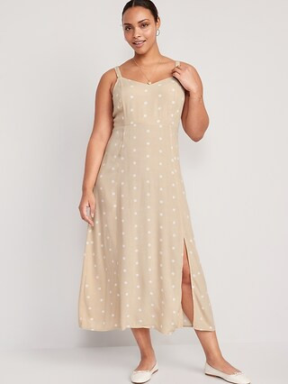 Polka-Dot Smocked Maxi Slip Dress for Women | Old Navy (US)