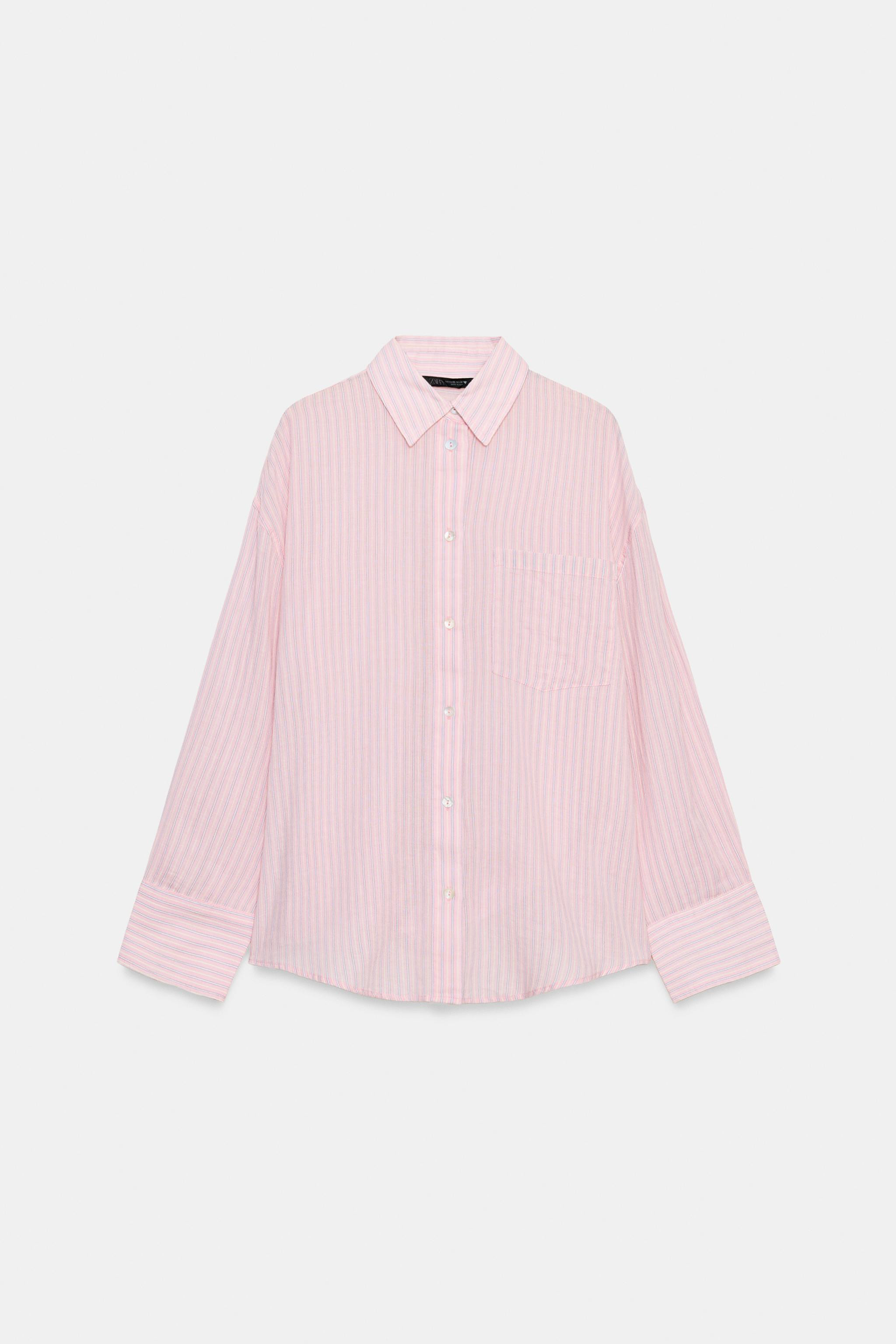 OVERSIZE GAUZE SHIRT WITH POCKET | Zara US