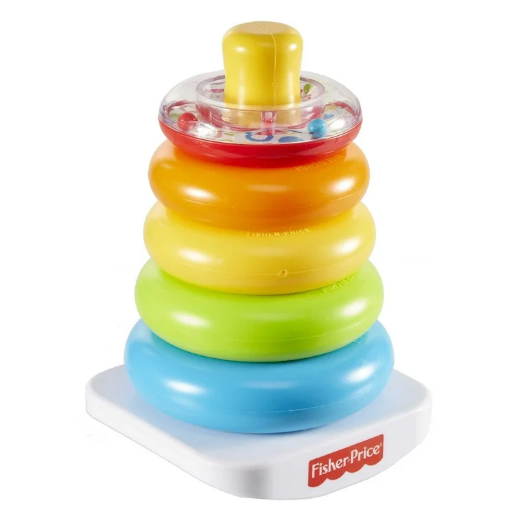 Fisher-Price Rock-a-Stack Ring Stacking Toy with Roly-Poly Base for Infants - Walmart.com | Walmart (US)