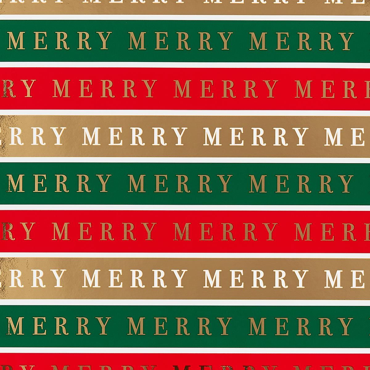Merry Merry Metallic Wrapping Paper | The Container Store