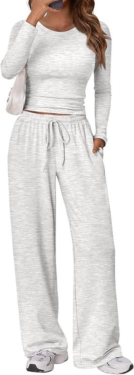 Trendy Queen Women's 2 Piece 2026 Fall Fashion Lounge Set with Pockets | Airport Outfit, Athleisu... | Amazon (US)