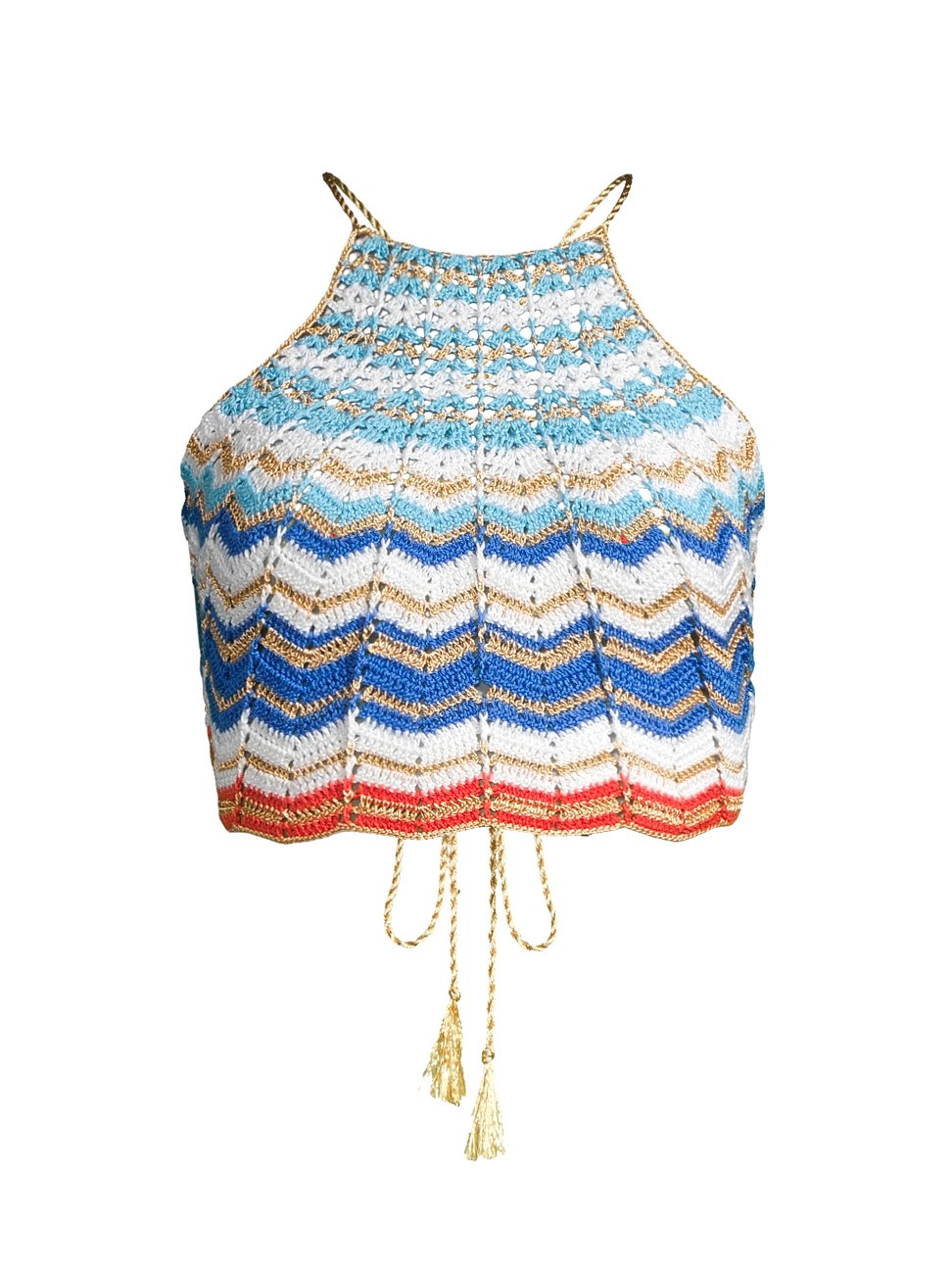 Women's Regina Crochet Halter Crop Top - Size Medium | Saks Fifth Avenue