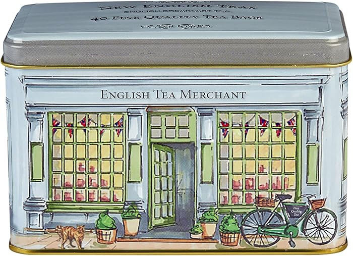 New English Teas Vintage Tea Merchants Tea Tin with 40 English Breakfast Teabags | Amazon (US)