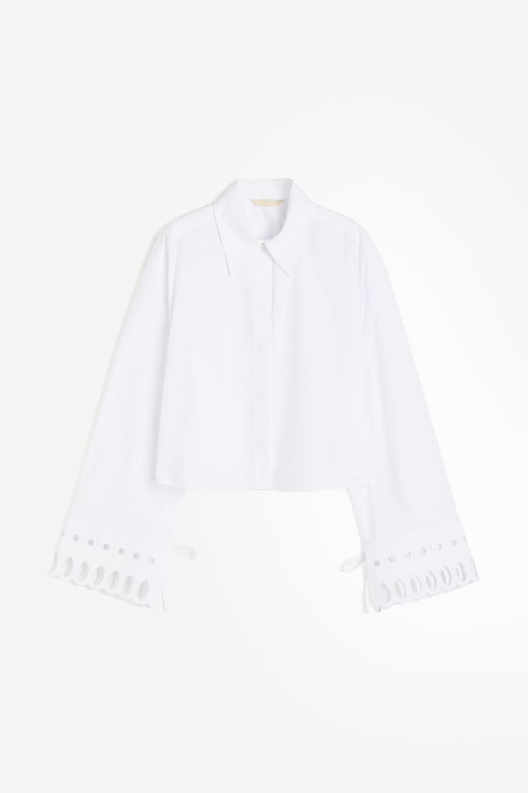 Shirt with Eyelet Embroidery Detail | H&M (US + CA)