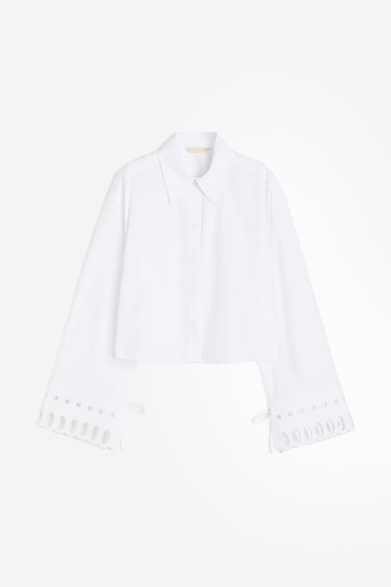 Shirt with Eyelet Embroidery Detail | H&M (US + CA)