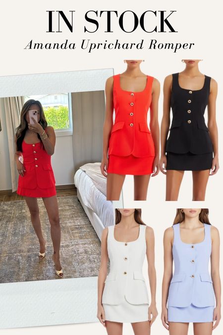 In stock Amanda Uprichard romper minidress! Comes in 4 colors, TTS wearing a small

Quiet luxury, old money, Sofia Richie inspired outfit 

#LTKstyletip