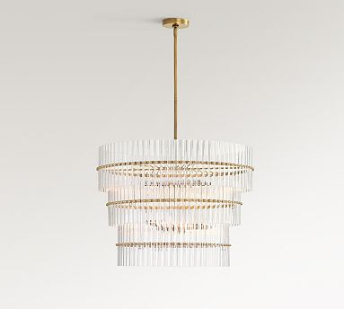 Mallory Crystal Round 3-Tier Chandelier (30") | Pottery Barn (US)