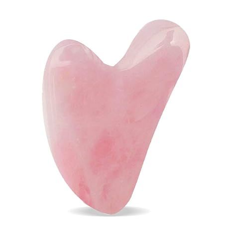 DEAYOKA Herramienta Gua Sha de cuarzo rosa – Secreto de belleza asiático, para microcirculaci... | Amazon (US)