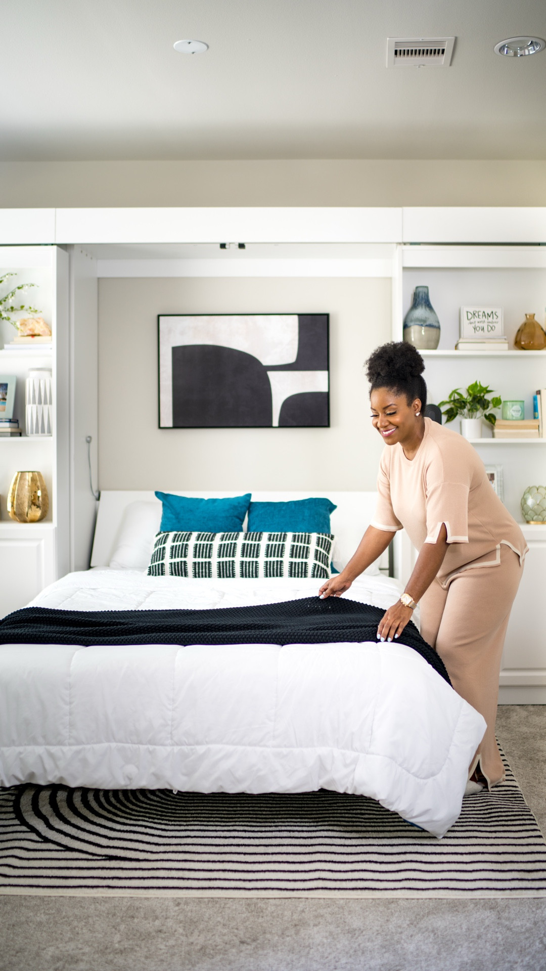 Home office to guest room transformation with a Murphy bed! I linked the exact desk, similar Murphy beds, my outfit, and decor!

The exact Murphy bed is the Majestic Library Bed: Supreme Queen size from Murphy Bed Depot. You can find it on their website but I can’t link it here, so I linked similar. All the shelf decor is either from Target, Amazon, or Home Goods.

Lounge set // loungewear // white desk // Murphy bed // shelf decor / office to guest room / guest room ideas / home office guest room / space saving furniture / small space solutions / multifunctional room / murphy bed office / guest room decor / home office decor / library murphy bed / wall bed / convertible guest room / extra bedroom ideas

#LTKFindsUnder50 #LTKHome #LTKOver40