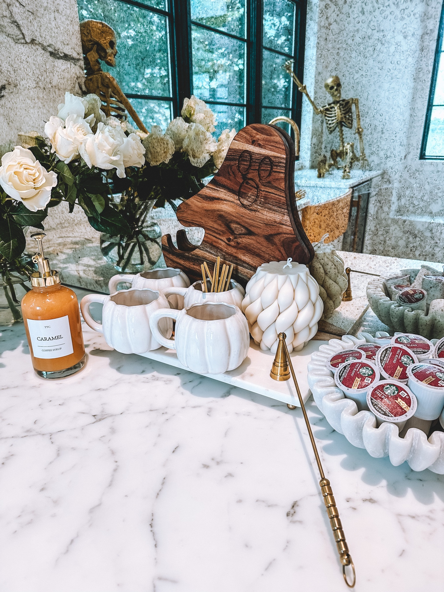 Amazon coffee bar set up 🧡 #amazon #amazonhome 