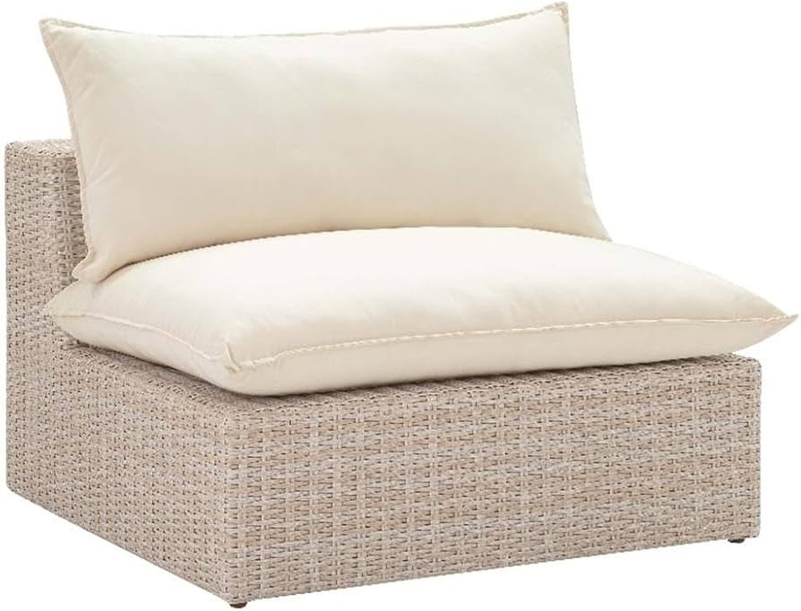 Cali Natural Wicker Outdoor Armless Chair | Amazon (US)