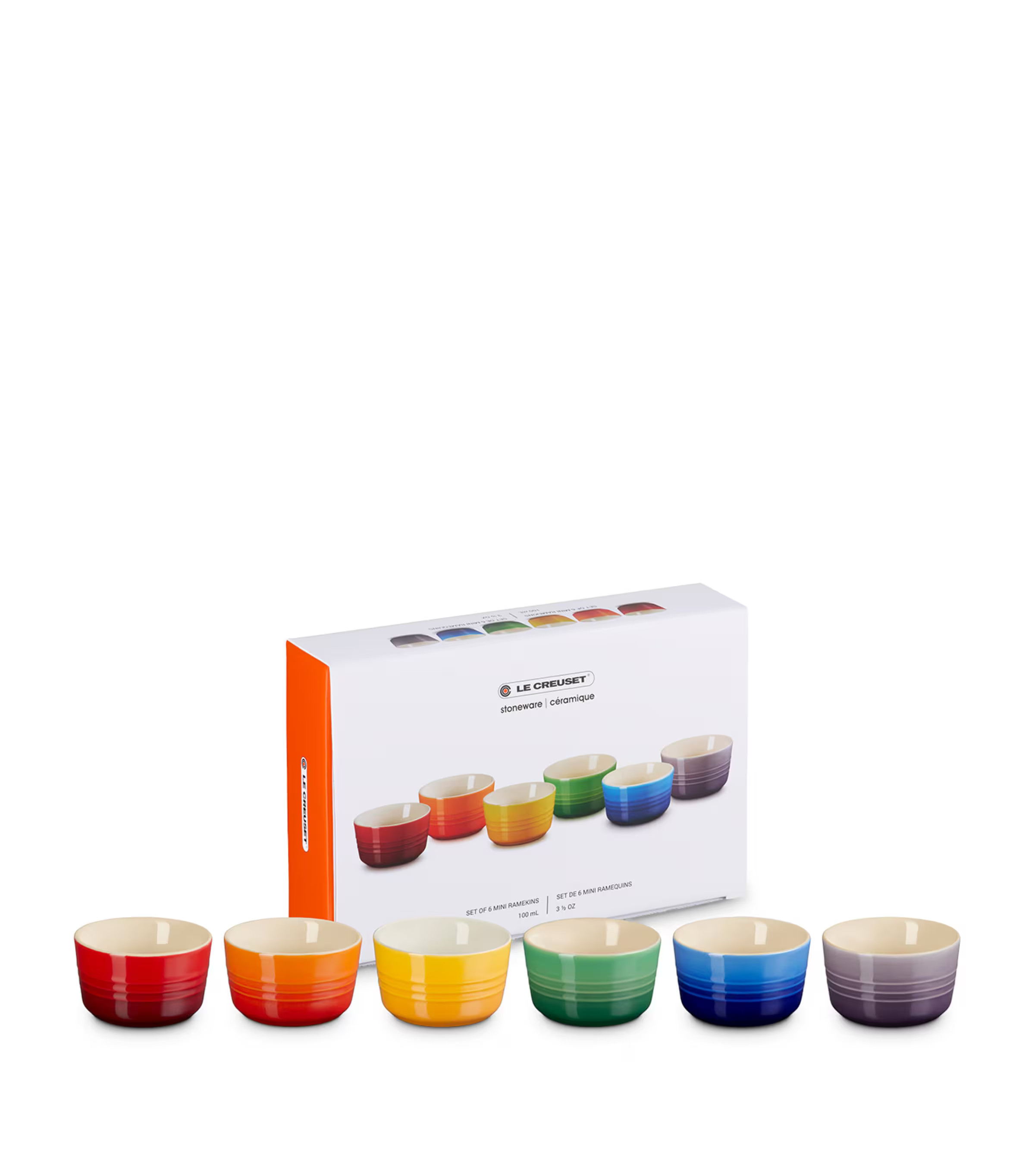 Le Creuset Mini Stoneware Rainbow Ramekins | Harrods (US)