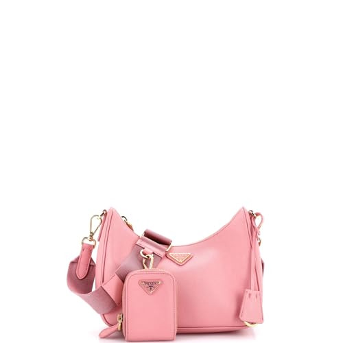 Prada, Pre-Loved Re-Edition 2005 Shoulder Bag Saffiano Leather Small, Pink | Amazon (US)