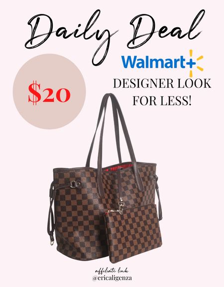 Designer look for less bag from Walmart - $20! 

Designer inspired purse // checkered tote bag // Walmart fashion 

#LTKFindsUnder50 #LTKItBag #LTKSaleAlert