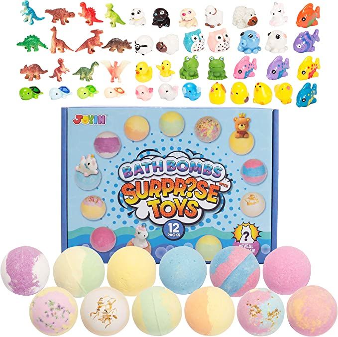 Bath Bombs with Surprise Toy Inside, 12 Packs Bubble Bath Bombs with Variety Suprise Toys, SPA Ba... | Amazon (US)