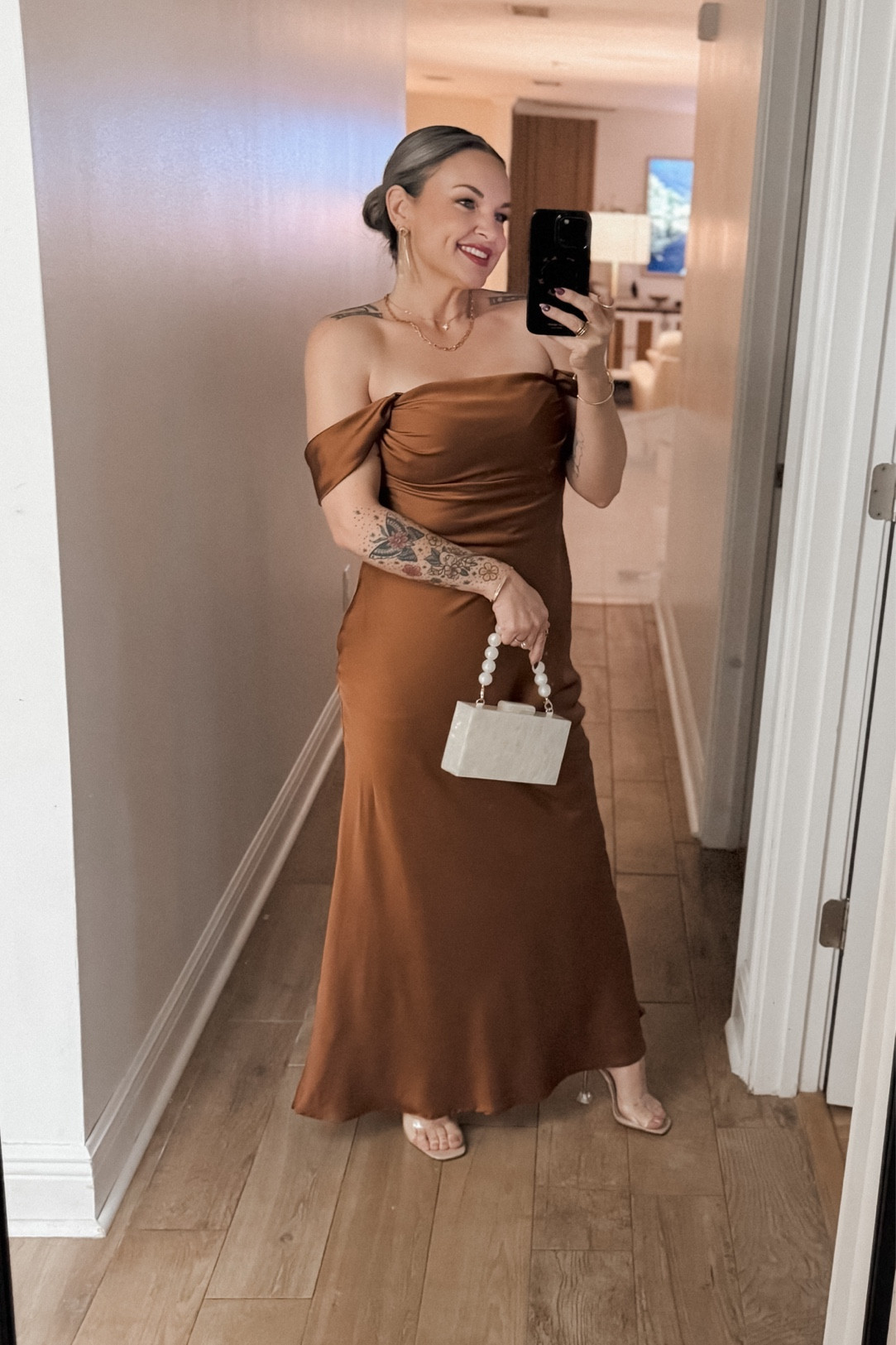 Beautiful dress for an evening event. I got so many compliments! 

With these shoes that made me feel like Cinderella and this adorable bag!

#dress #shoes #petite #purse

#LTKShoeCrush #LTKItBag #LTKFindsUnder100