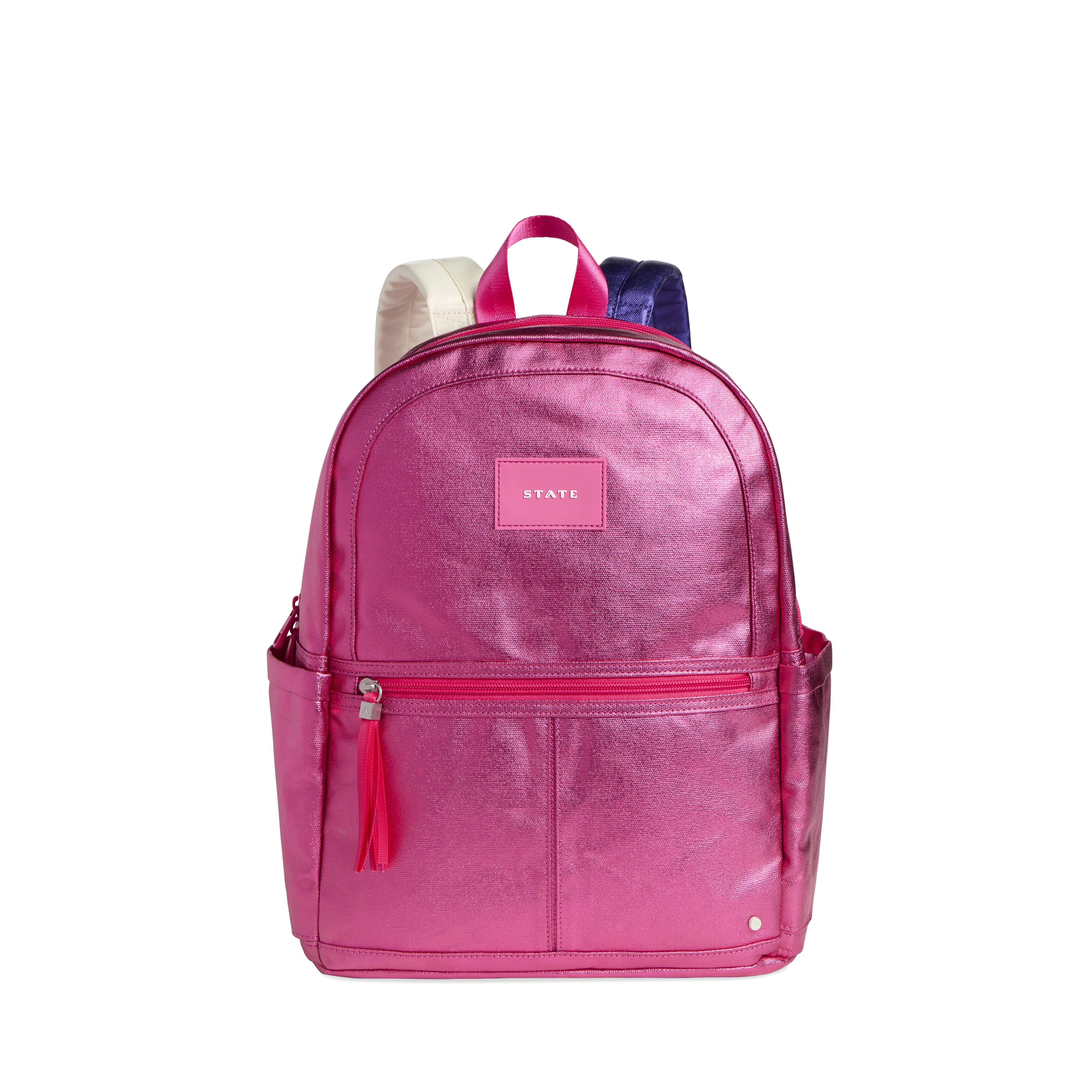 STATE Bags | Kane Kids Double Pocket Backpack Metallic Hot Pink Multi | STATE Bags