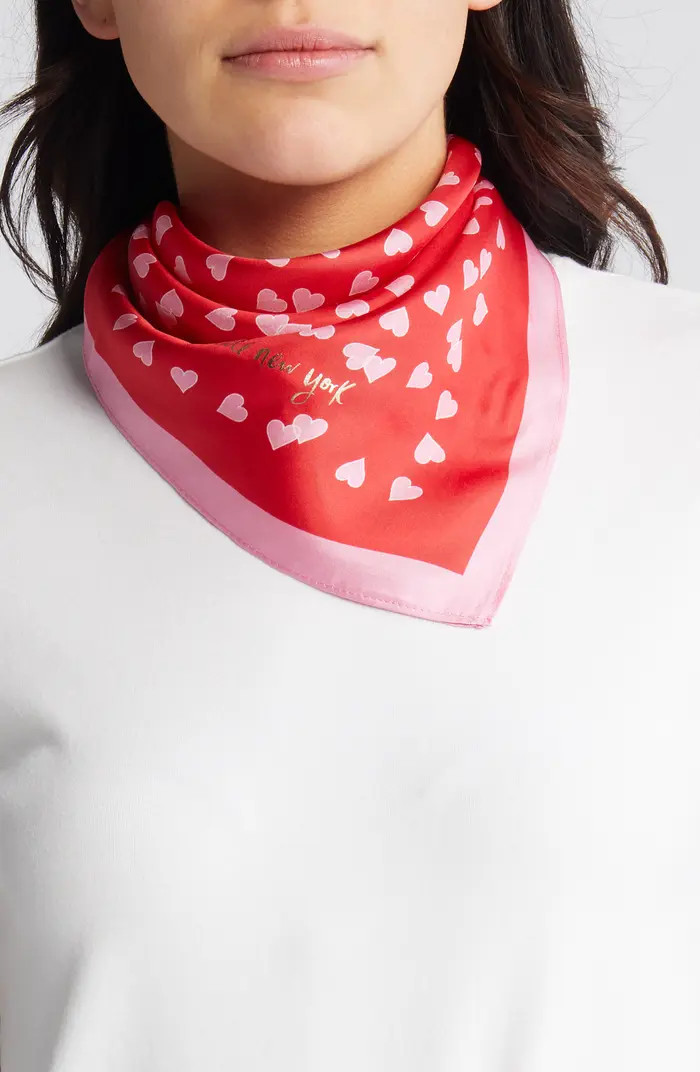 kate spade new york heart links silk bandana scarf | Nordstrom | Nordstrom