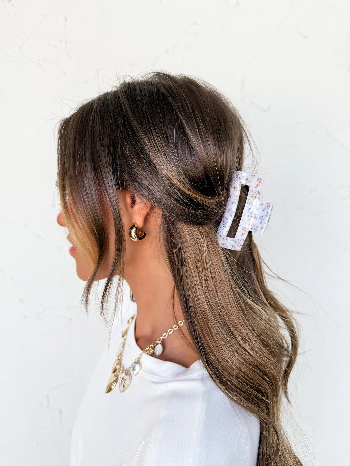 In Full Bloom Floral Rectangle Hair Claw Clip-Ditsy | Ruthie Grace