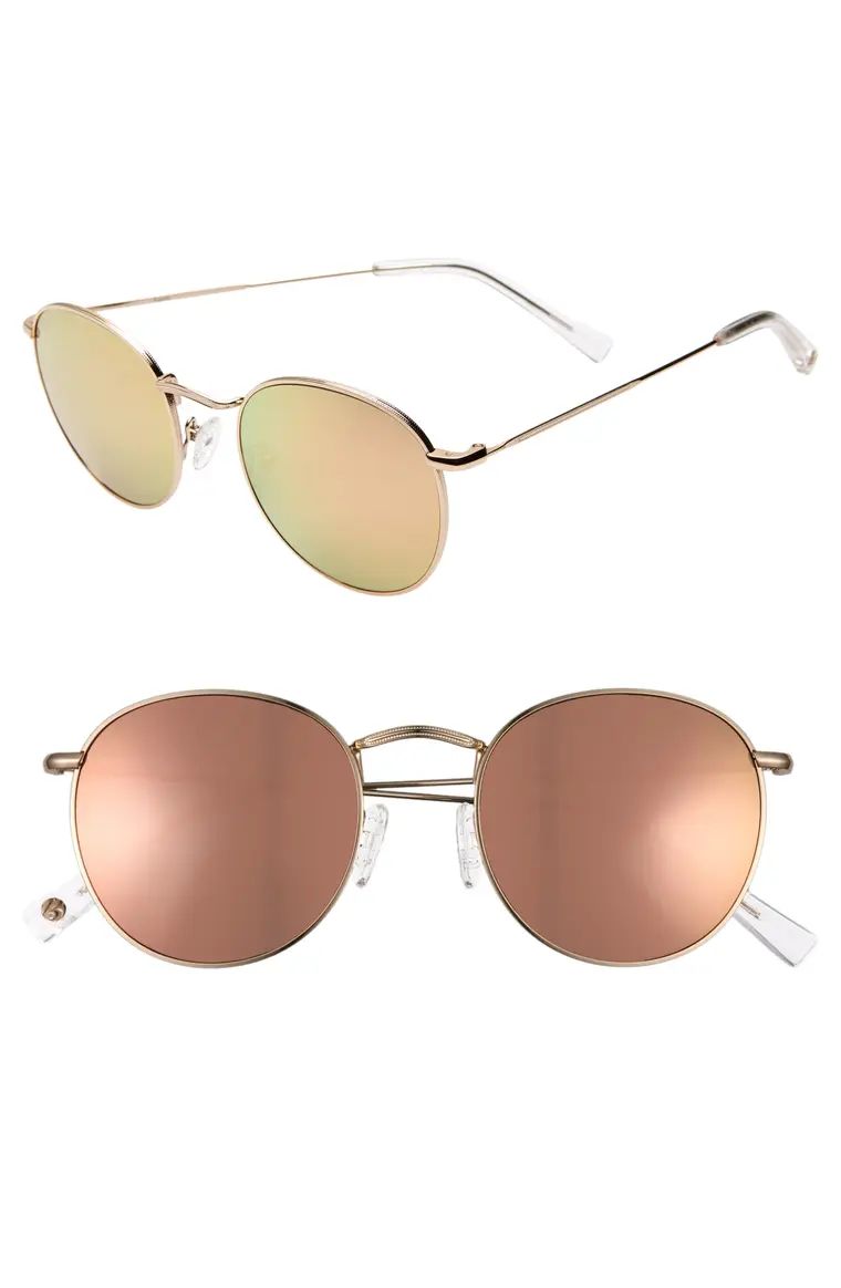 Charlie 50mm Mirrored Round Sunglasses | Nordstrom