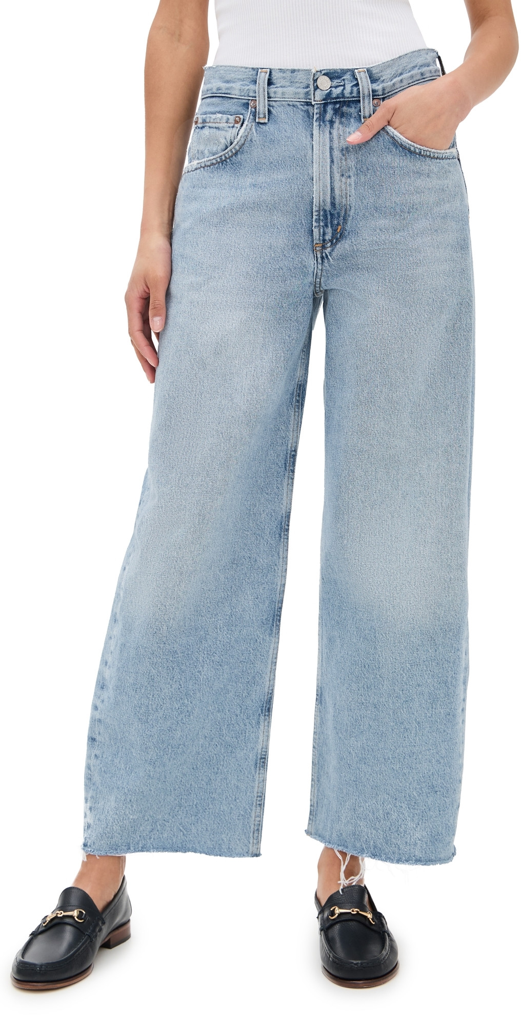 AGOLDE Low Curve Fray Jeans Force 23 | Shopbop