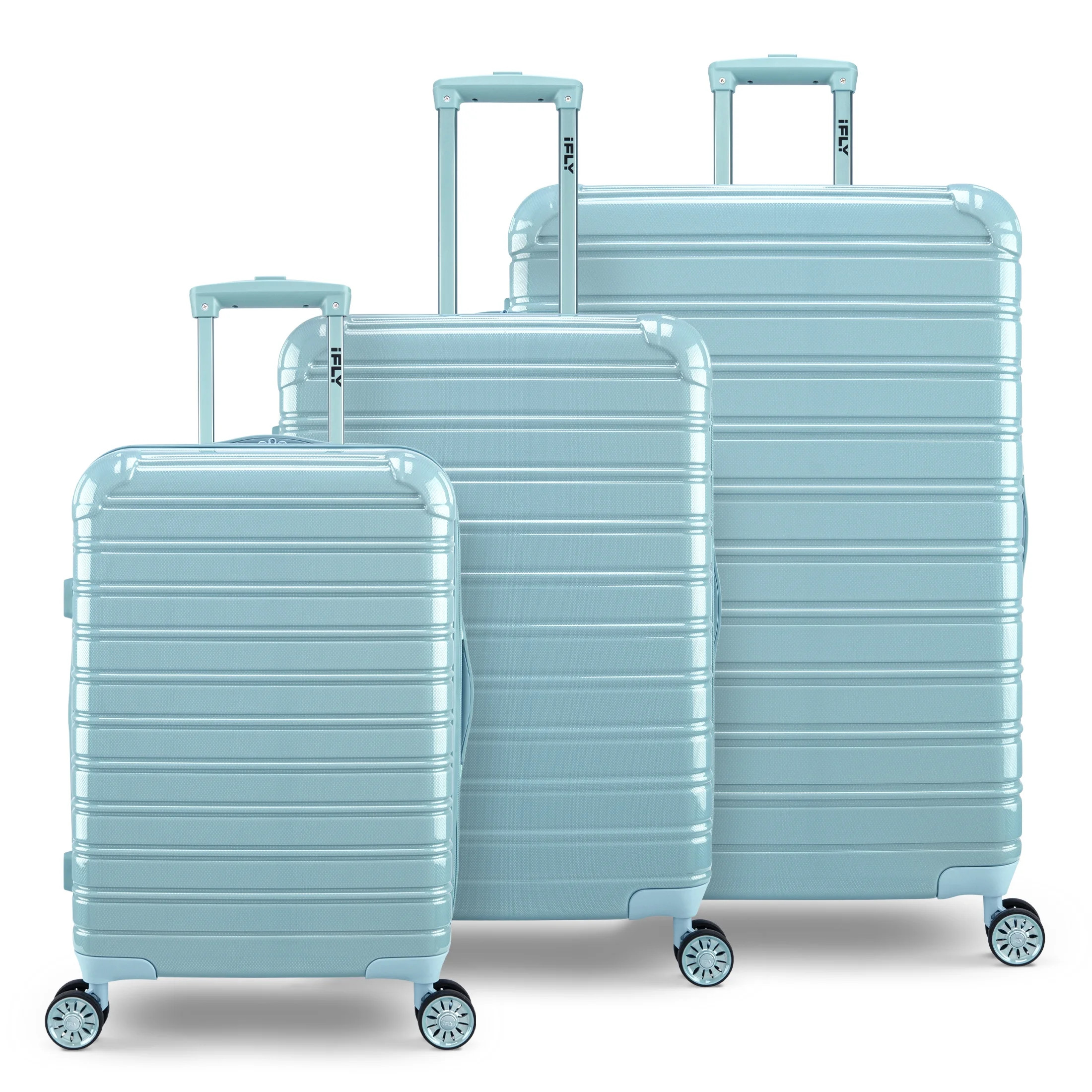 iFLY Hardside Luggage Fibertech 3 Piece Set, 20" Carry-On Luggage, 24" Checked Luggage and 28" Ch... | Walmart (US)