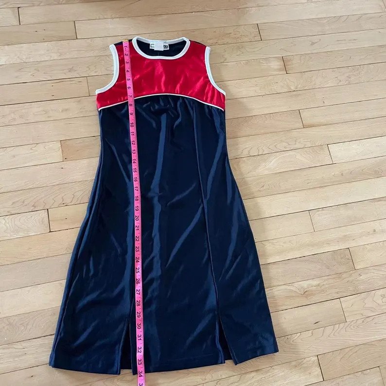 Vintage 90s Colorblock Short Tennis Dress \u2013 Red Navy Mini, Size Medium - Etsy | Etsy (Global)
