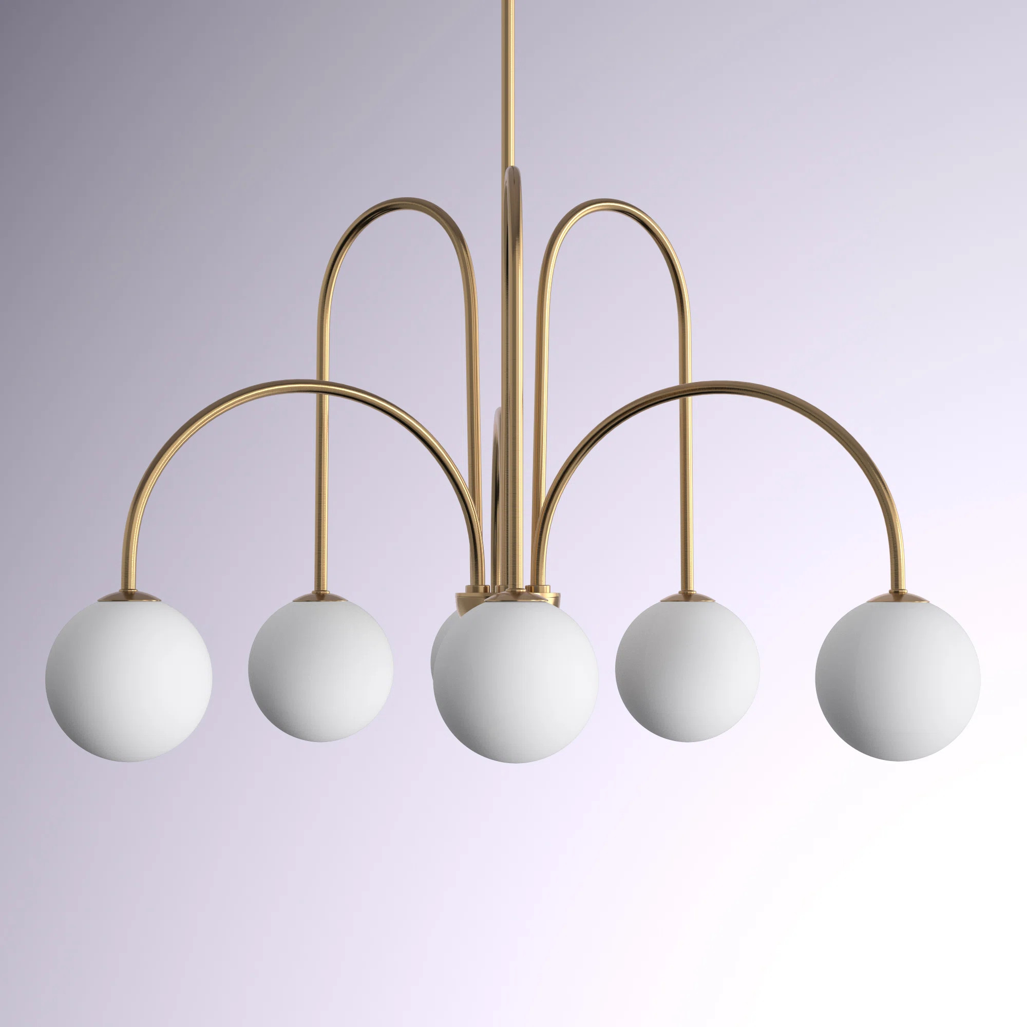 Abrial 6 - Light 25.98 inch Sputnik Empire Glass Shade Chandelier | Wayfair North America