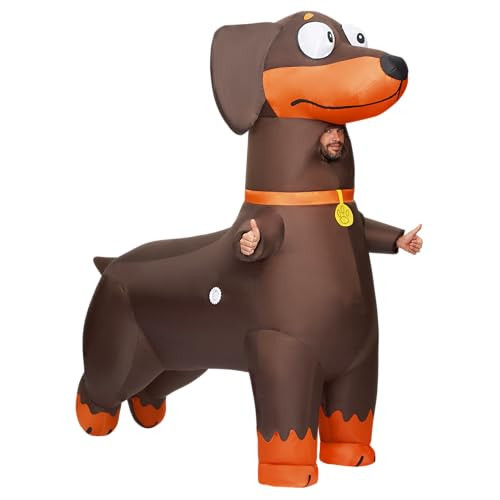 Spooktacular Creations Adults Inflatable Costumes, Full Body Dachshund Blow Up Costumes, Inflatable Dog Suit for Halloween Cosplay Puppy Themed Parties, X-Large(75In) | Amazon (US)