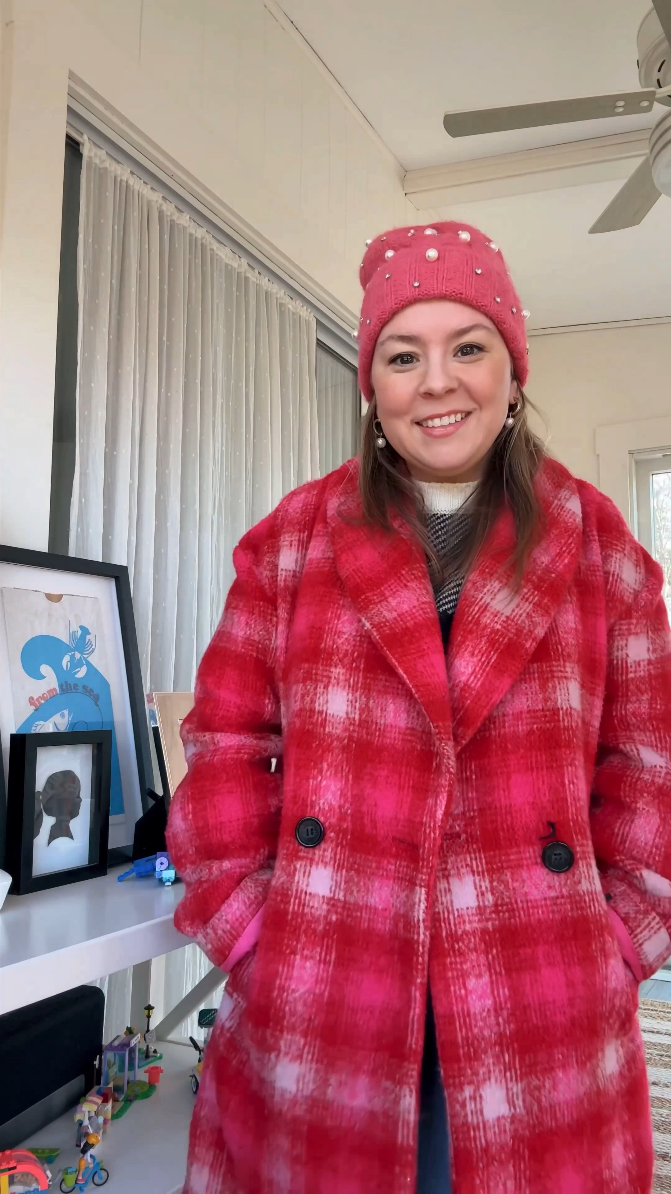 Kicking off a January #OOTD Challenge thanks to some friends who are good at pushing me outside my comfort zone (hi @byclairewiley @jennamdimaggio @ashleymscribi!) — here’s what I wore on this dark, cold, January week:

Day 1
Kicked off New Year’s Day in casual (hangover) mode: some cozy corduroy pants, fur slippers from Target (under $20!) and my new fave @visitislandcreek sweatshirt (so soft!!)

Day 2
I’m in love with this Avec Les filles pink plaid long coat and the pearl hat - both on major sale at Anthropologie! The wool sweater is Barbour, rented from @nuuly, and my favorite flattering mother denim jeans

Day 3
@mother denim cropped jeans, a rainbow striped @kule shirt, some classic new balance sneakers and layered necklaces!

Day 4
My everday layered charm and bead necklaces, the best white tank from @target, a short sleeve knit cardigan and bootcut dark wash jeans from @evereveofficial

Day 5
Pulled these old @garnet.hill boots out of my closet, they’re so fun! And layered a white button down shirt with light @mother denim and a punchy pink sweater vest.  

Day 6

Ok get ready I’m in my sweater vest era (old from Zara!), with @frame denim and a tee from my stash of @kule stripes! Plus these very very comfy @dolcevita wedge booties

#LTKSaleAlert #LTKStyleTip #LTKSeasonal