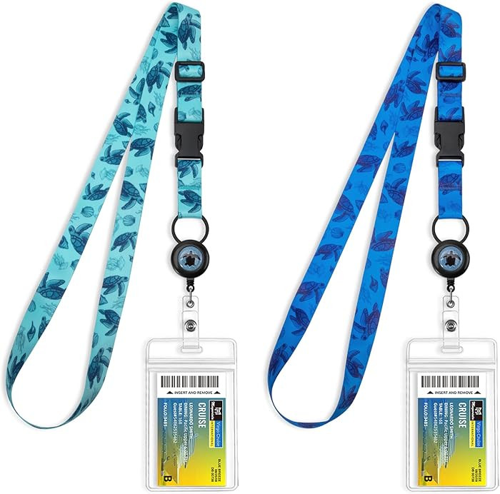 MNGARISTA Cruise Lanyards, Adjustable Lanyard with Retractable Reel, Waterproof ID Badge Holder f... | Amazon (US)